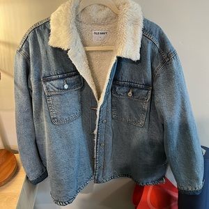 COPY - Oversized fleece lined denim jacket